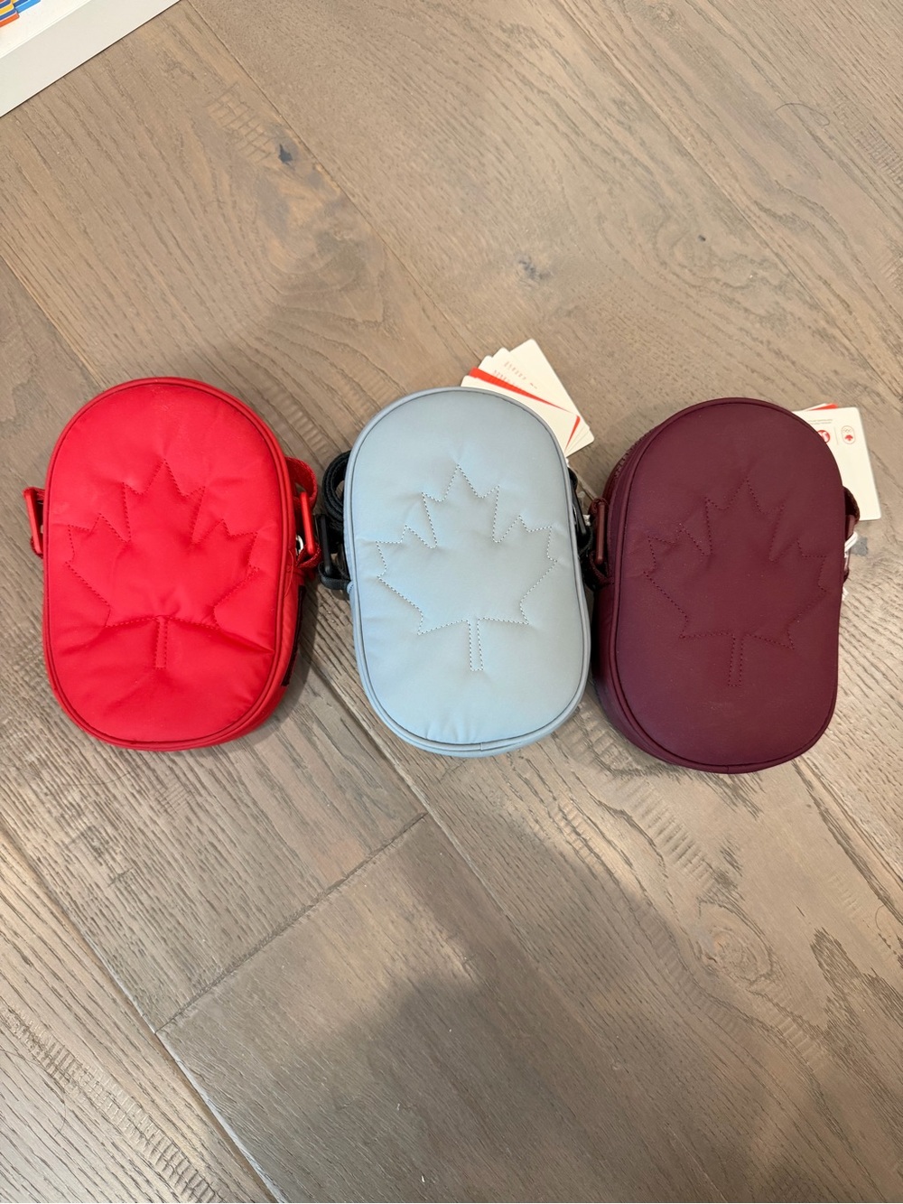 lululemon athletica Oval Crossbody Trio in Red, Light Blue, Burgundy